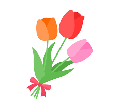 チューリップの花束のイラスト | フリー素材 イラストミントの画像